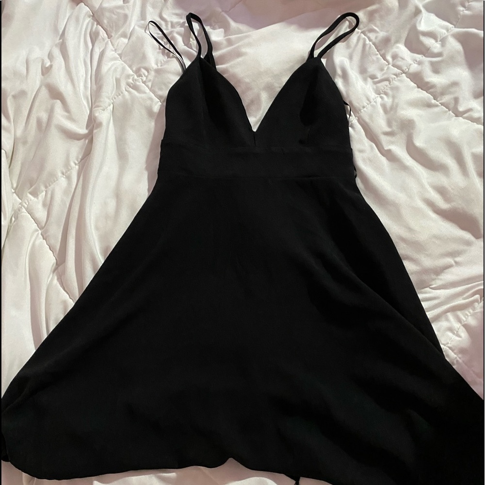Black V Skater Dress